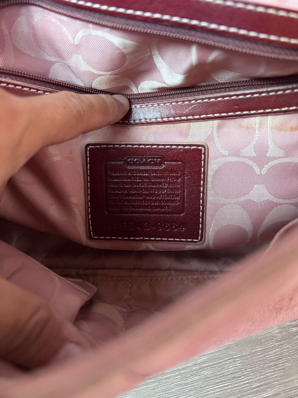 rare Coach 9664 Soho Shoulder Flap Pink Suede Leather Bag Vintage Y2K - Picture 9 of 9